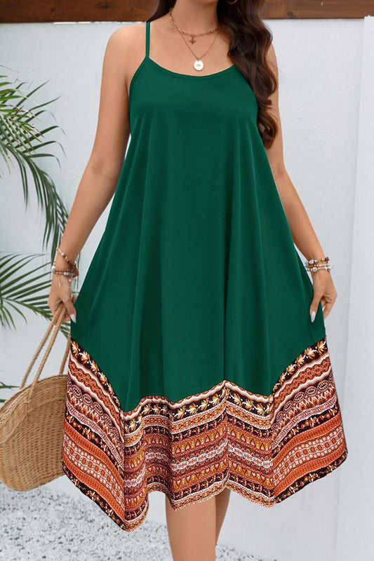 plus size printed cami dress