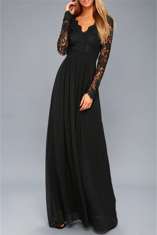 Lace detail formal Evening Dress