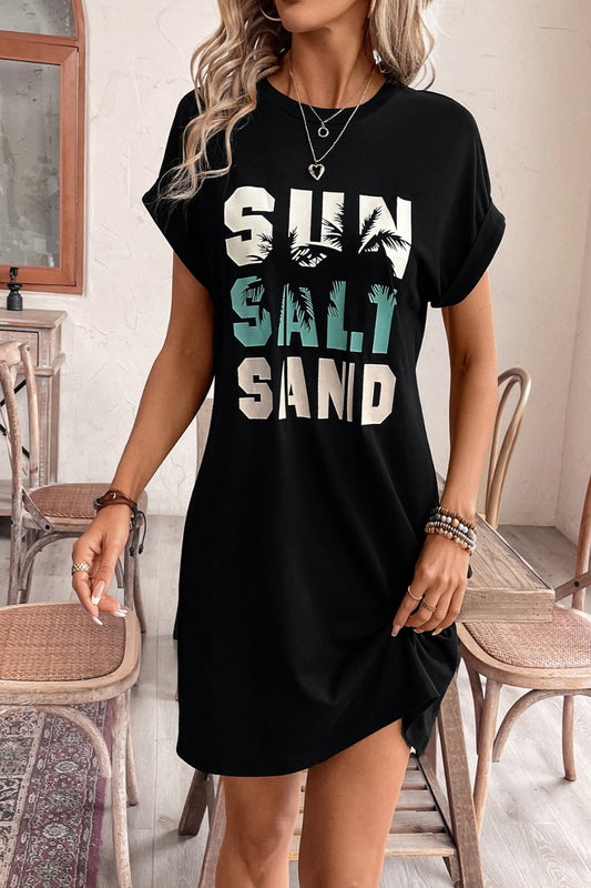 Letter Graphic Tee Dress